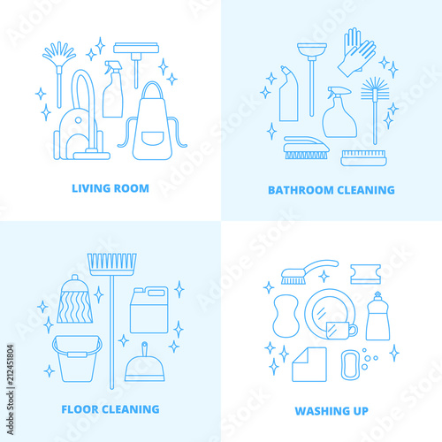 Cleaning icons.