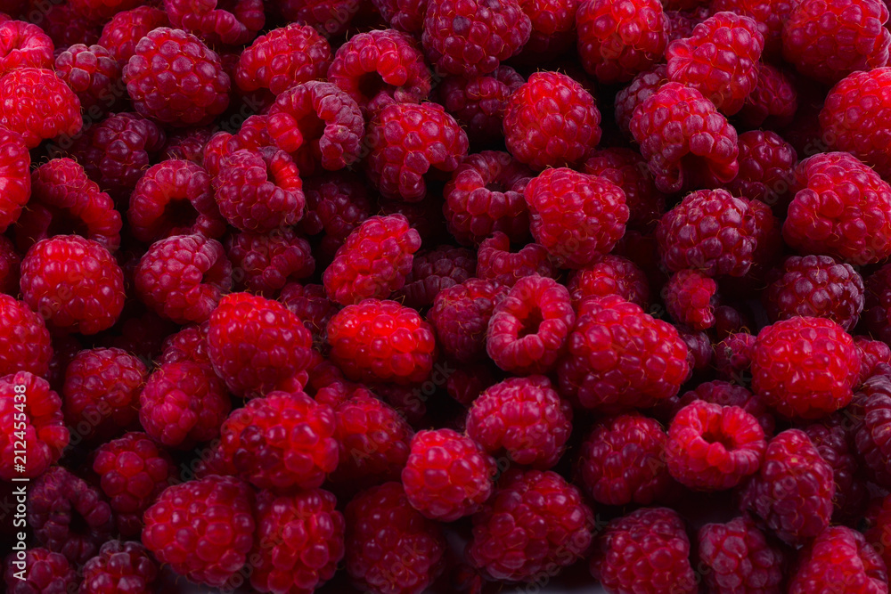 Fresh raspberries background. Closeup photo, top view. Fresh raspberries background. Closeup photo, top view.