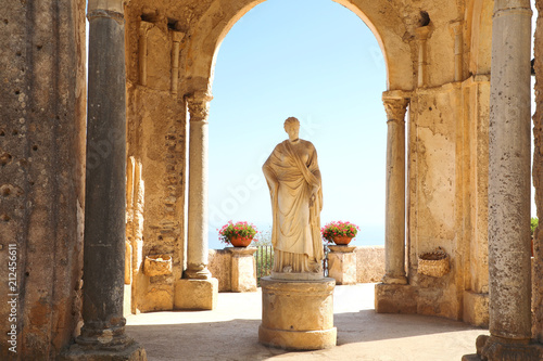 Beautiful statue in the Villa Cimbrone, Ravello, Amalfi Coast, Campania, Italy photo