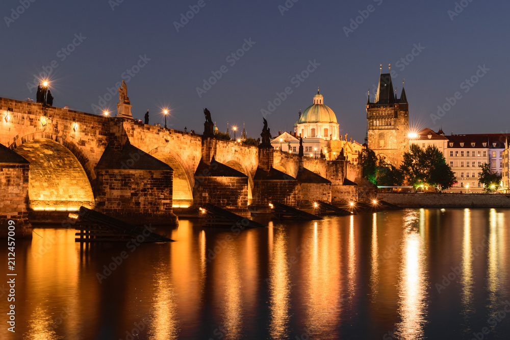 Charles Bridge after the Sunset Charles Bridge after the Sunset