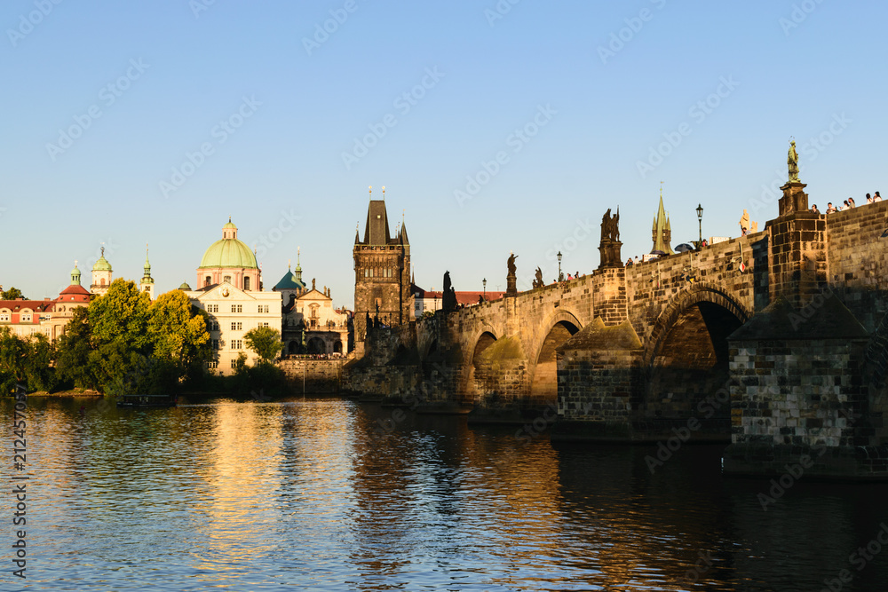 Fototapeta premium Charles Bridge at the Sunset