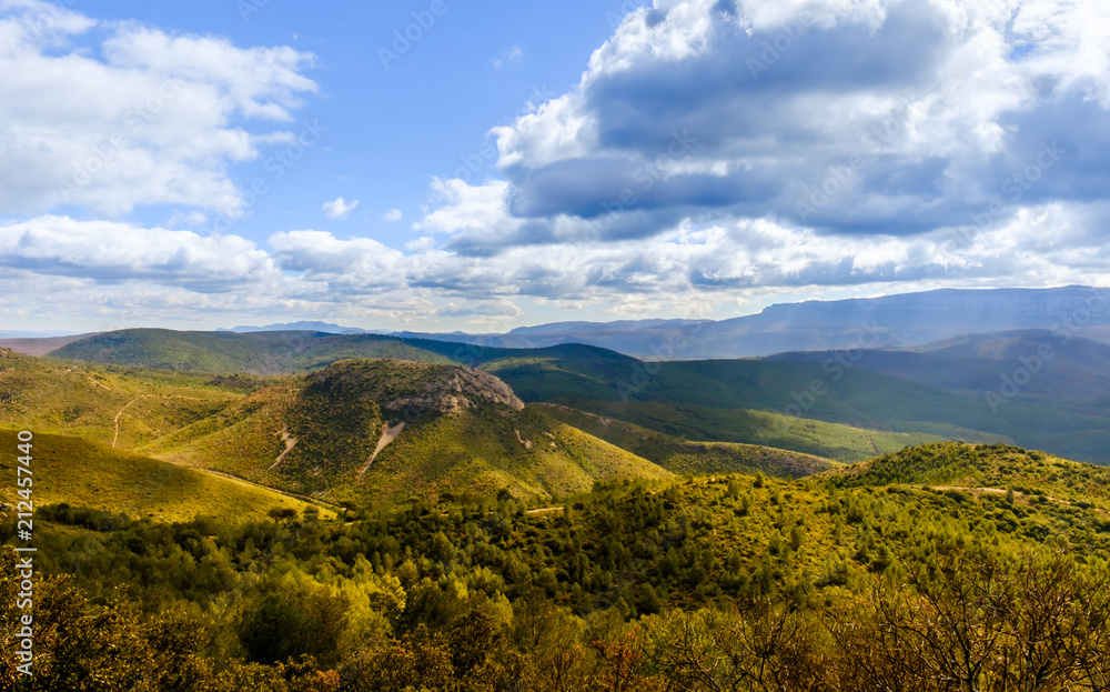 Fototapeta premium Provence, France, March 2018, view of and from the Regagnas mountain