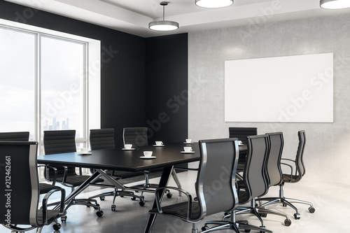 monochome style conference room