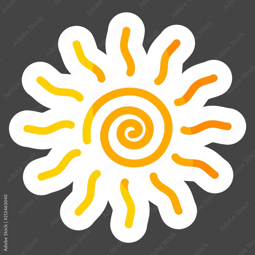 Vector icon sun on transparent background. Layers grouped for easy editing illustration. For your design. Vector icon sun on transparent background. Layers grouped for easy editing illustration. For your design.