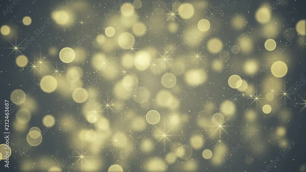 Yellow blurry lights and stars