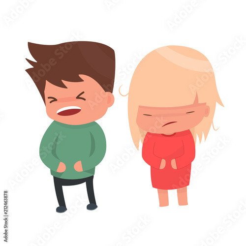 people stomach ache pain look so torture and suffer