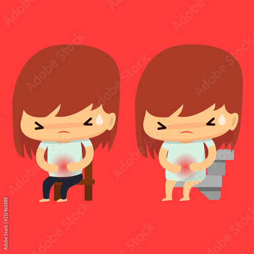 stomach ache pain look so torture and suffer