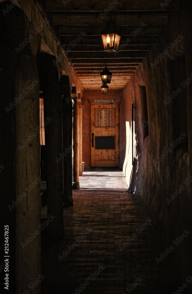 Adobe alley, Spanish Colonial architecture in New Mexico