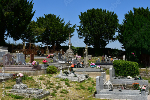 Chateau sur Epte; France - june 27 2018 : cemetery photo