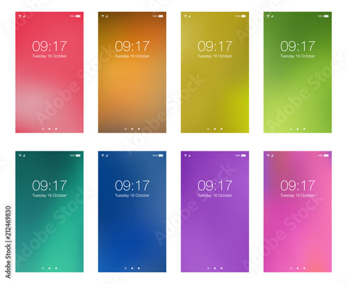 Set bright color abstract hd wallpapers for smartphone screen mobile background