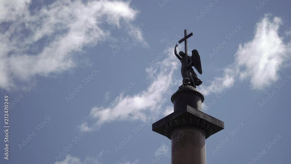 Alexanders column in Saint-Petersburg at sunny day Alexanders column in Saint-Petersburg at sunny day
