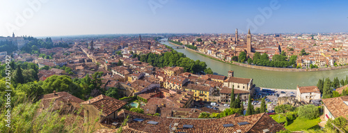 Verona panoramic view from the high hill, Italy