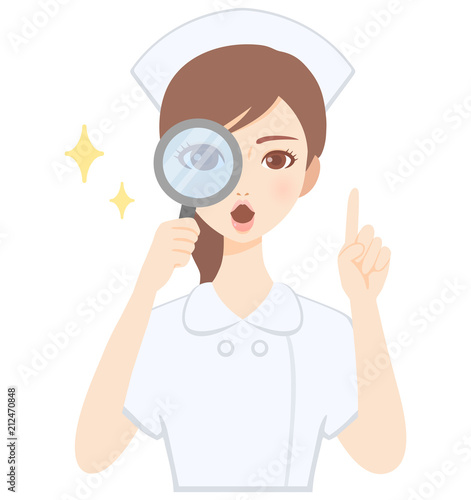 虫眼鏡をのぞく若い看護師 白衣 かわいい フラット イラスト Stock Vector Adobe Stock 虫眼鏡をのぞく若い看護師 白衣 かわいい フラット イラスト Stock Vector Adobe Stock
