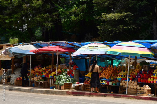 San Juan de Chamula; United Mexican States - may 15 2018 : market photo