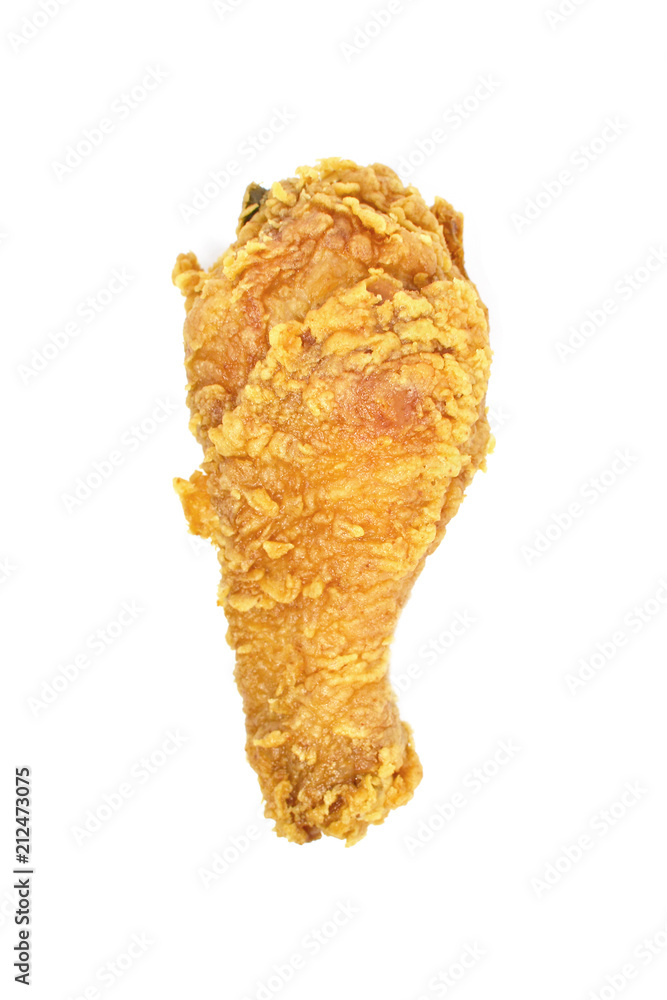 Fried chicken isolated on white Fried chicken isolated on white