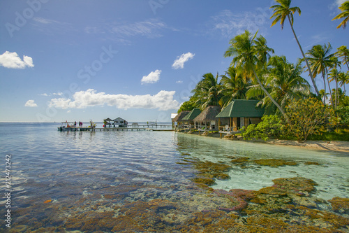 diving resort on Fakarava atoll, Tuamotus archipelago, french Polynesia,France, south pacific