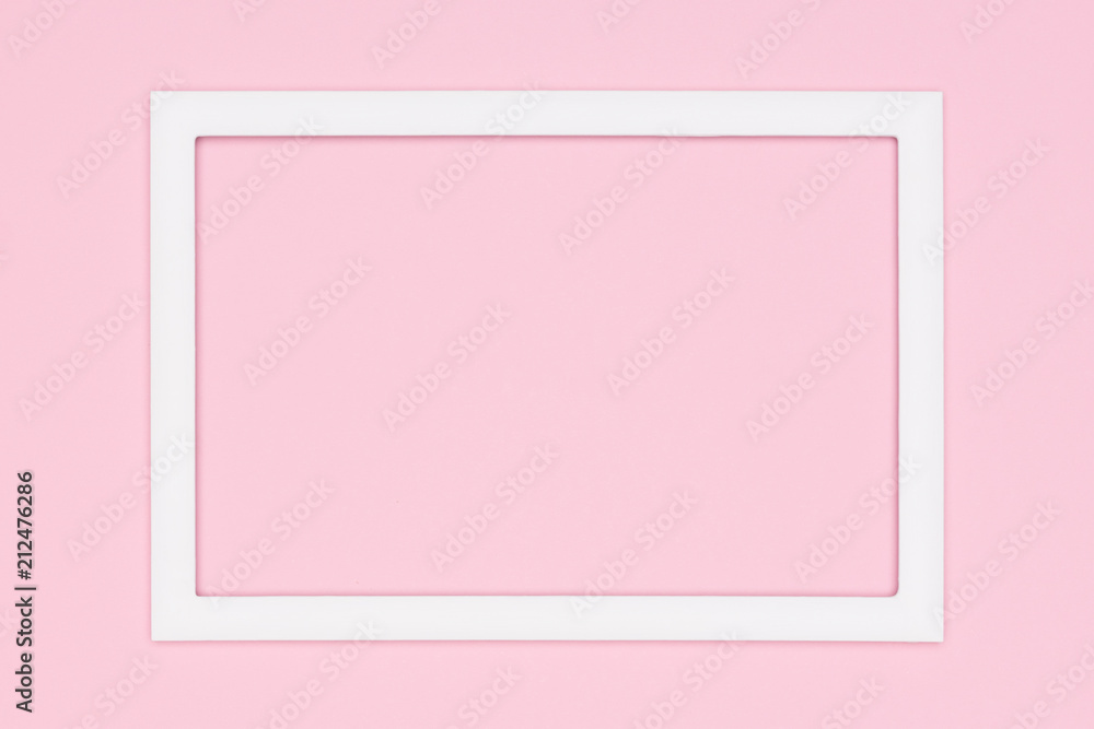 Abstract flat lay pastel pink colored paper texture minimalism background. Minimal template with empty picture frame mock up. Abstract flat lay pastel pink colored paper texture minimalism background. Minimal template with empty picture frame mock up.