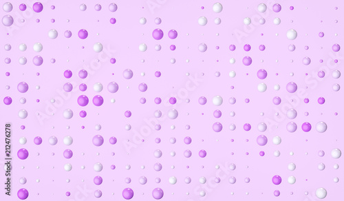 Abstract 3d background with pink and white spheres