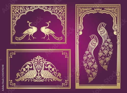 peacock motif designs, textile , Rajasthan, royal India