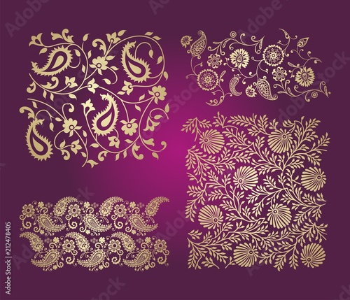 paisley floral pattern, textile , Rajasthan, royal India