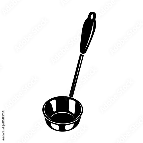 Kitchen ladle soup cook icon, simple style