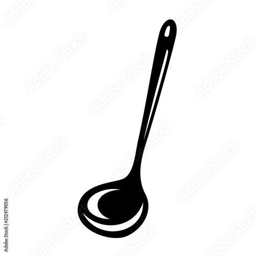 Kitchen ladle soup cook icon, simple style