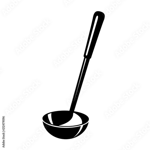 Kitchen ladle soup cook icon, simple style