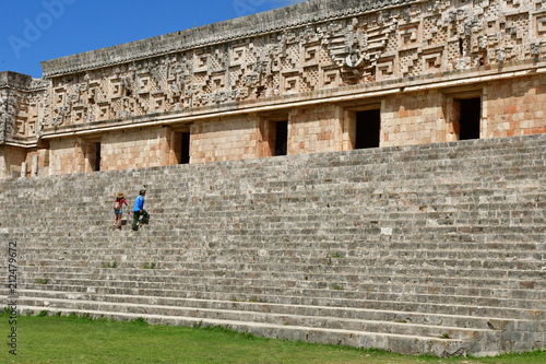 Uxmal; United Mexican State - may 18 2018 : pre Columbian site photo