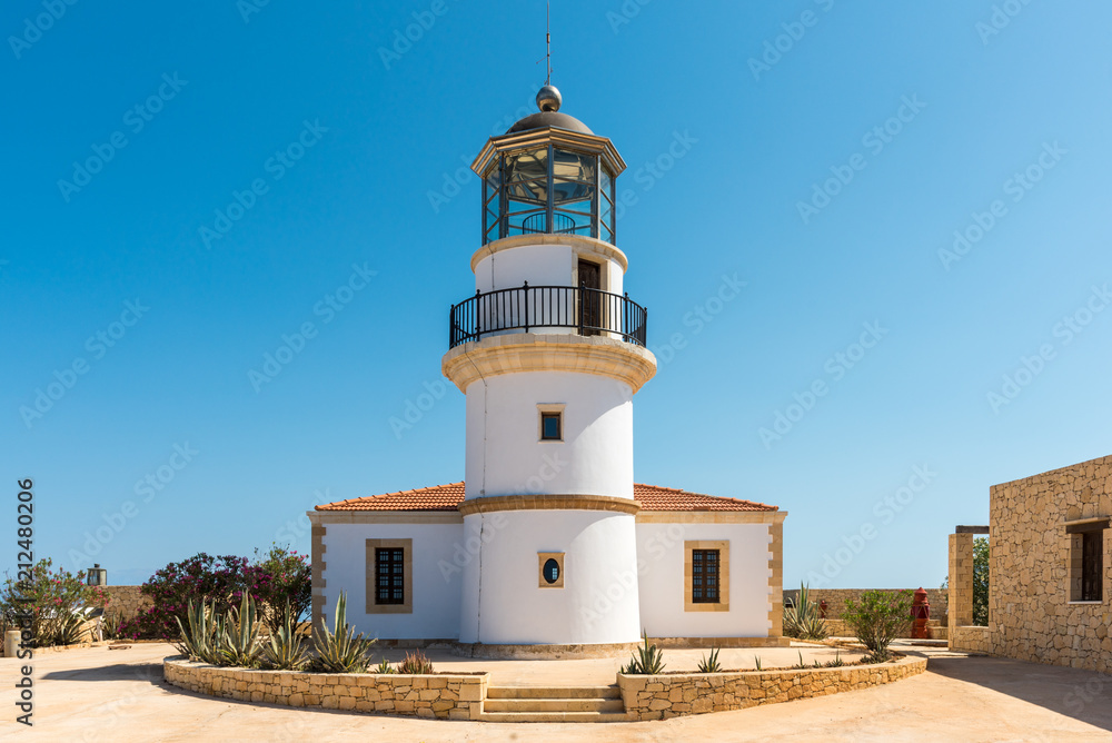 Lighthouse on the island Gavdos, located on the southwest coast near the village Ampelos. It is also a history museum of pictures from lighthouses on the island Lighthouse on the island Gavdos, located on the southwest coast near the village Ampelos. It is also a history museum of pictures from lighthouses on the island