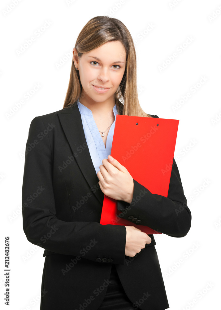 Smiling businesswoman isolated on white Smiling businesswoman isolated on white