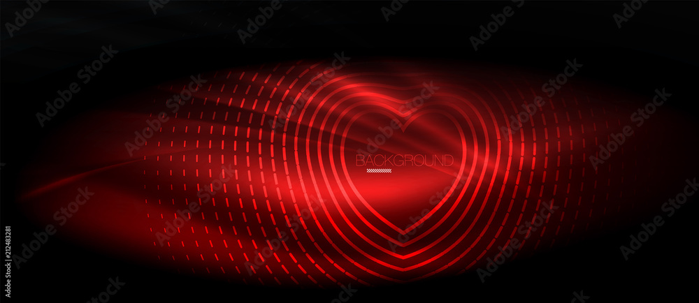 Neon glowing wave, magic energy and light motion background. Wallpaper template, hi-tech future concept Neon glowing wave, magic energy and light motion background. Wallpaper template, hi-tech future concept