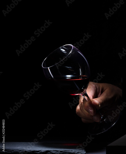 tasting red wine glass