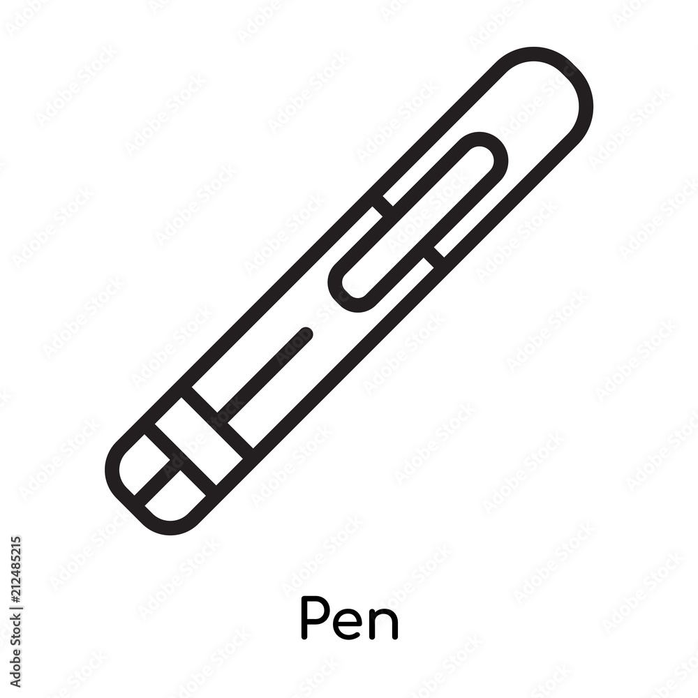 Pen icon vector sign and symbol isolated on white background, Pen logo concept Pen icon vector sign and symbol isolated on white background, Pen logo concept