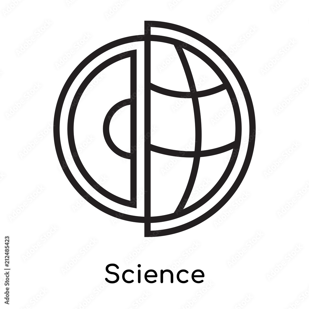 Science icon vector sign and symbol isolated on white background, Science logo concept Science icon vector sign and symbol isolated on white background, Science logo concept