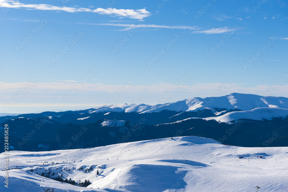 Fototapeta premium Winter in Bucegi Mountains, Romania