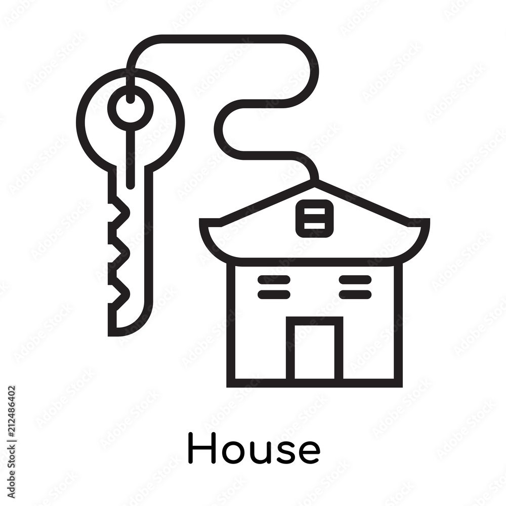 House icon vector sign and symbol isolated on white background, House logo concept House icon vector sign and symbol isolated on white background, House logo concept