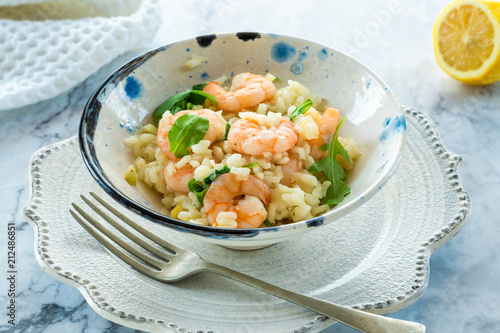 Prawn, fennel and rocket risotto
