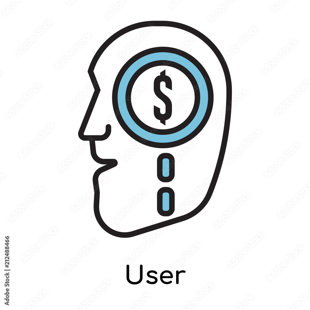 User icon vector sign and symbol isolated on white background, User logo concept User icon vector sign and symbol isolated on white background, User logo concept