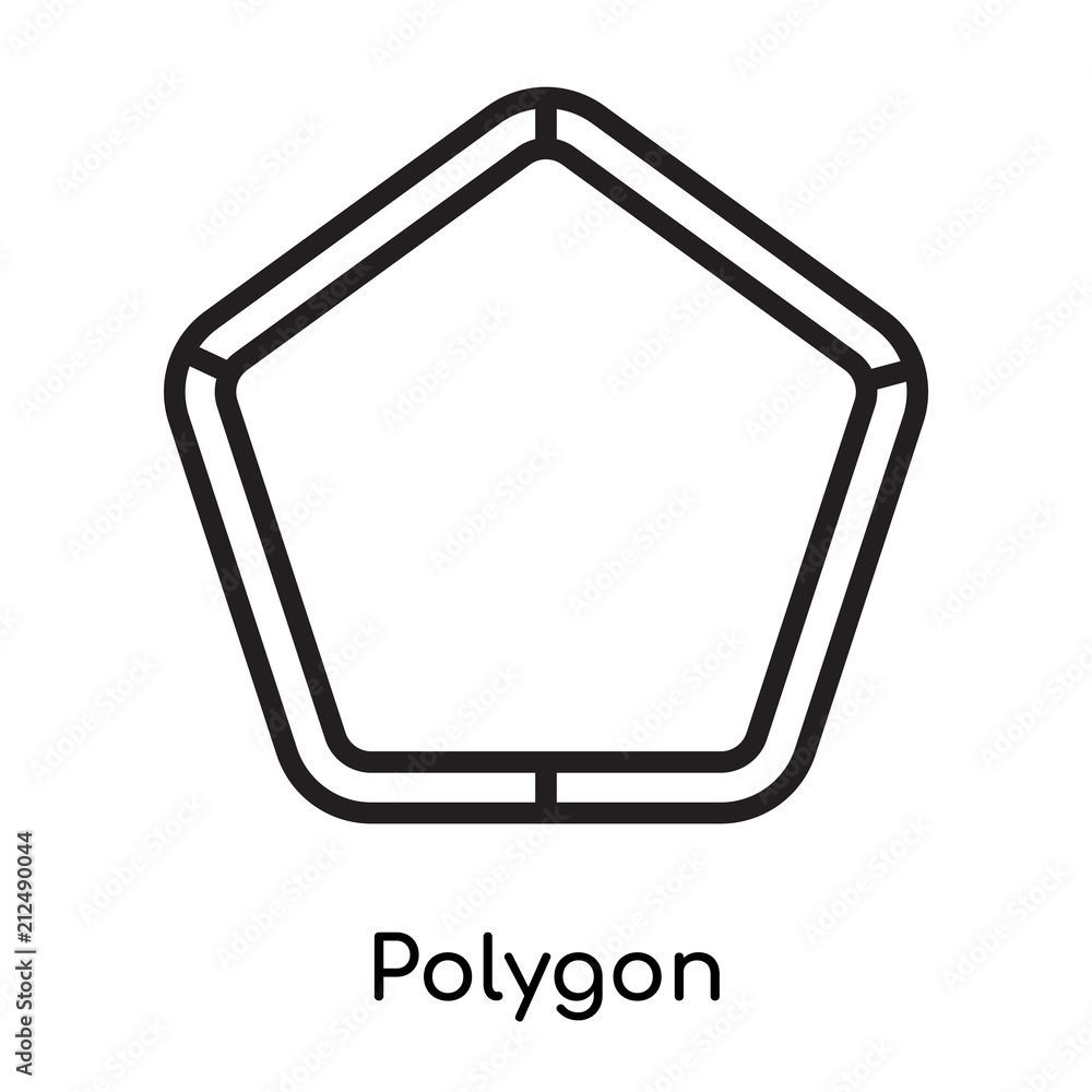 Polygon icon vector sign and symbol isolated on white background, Polygon logo concept Polygon icon vector sign and symbol isolated on white background, Polygon logo concept
