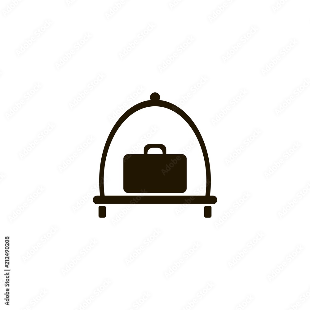 Fototapeta premium luggage trolley icon. flat design