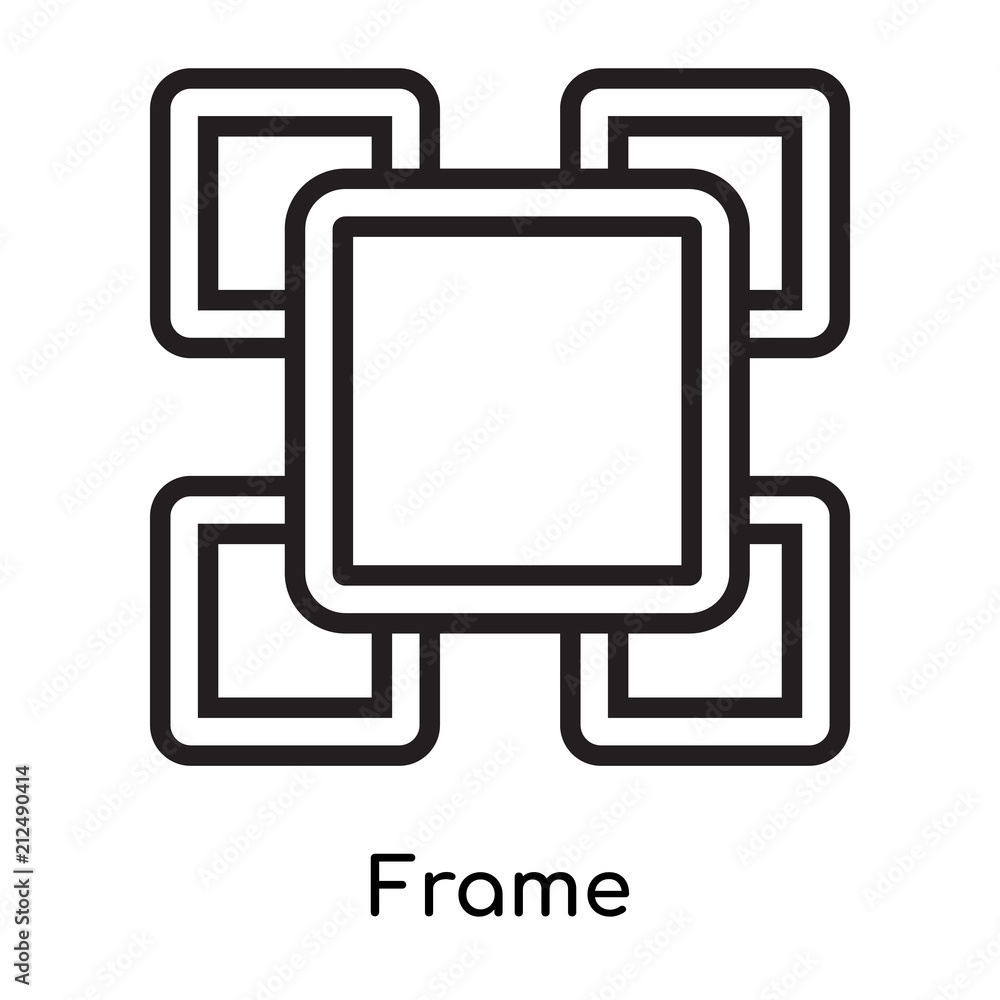 Frame icon vector sign and symbol isolated on white background, Frame logo concept Frame icon vector sign and symbol isolated on white background, Frame logo concept