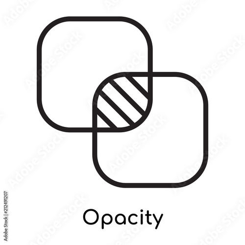Opacity icon vector sign and symbol isolated on white background, Opacity logo concept