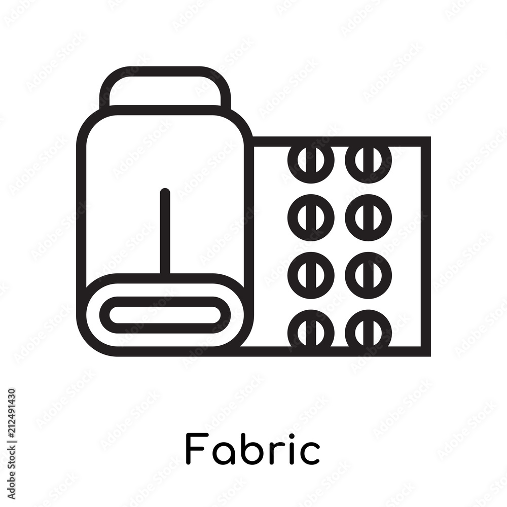 Fabric icon vector sign and symbol isolated on white background, Fabric logo concept Fabric icon vector sign and symbol isolated on white background, Fabric logo concept