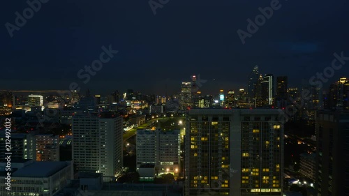 Wallpaper Mural Bangkok, Thailand - Jul 3 2018 : Bangkok night scene from hight view point(near Si-lom junction) Torontodigital.ca