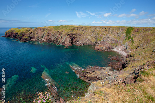 Summer views along the Pembrokeshire Coast Path in South Wales