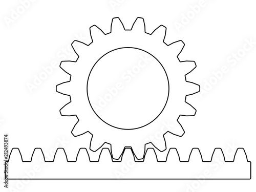 Rack pinion illustration photo