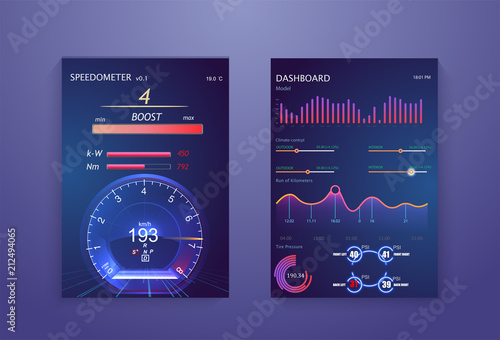 Mobile interface screen to operate the car.Car service in the style of HUD. Virtual graphical interface Ui HUD Autoscanning, analysis and diagnostics, Abstract vector science. 