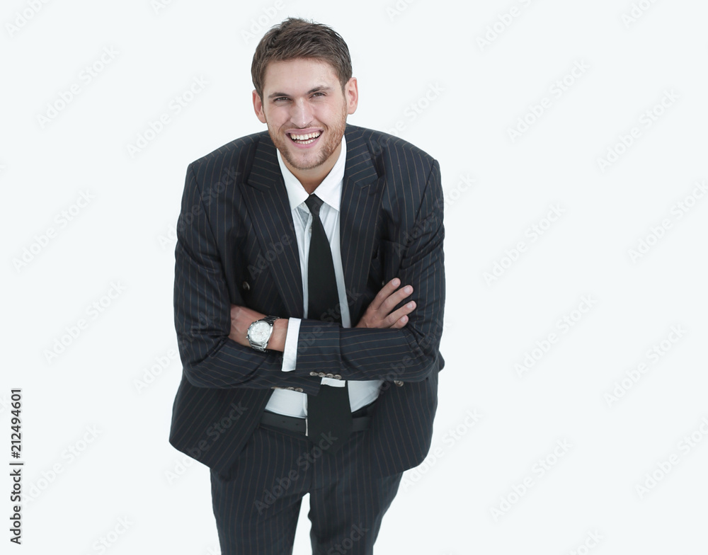view from the top.smiling businessman looking at the camera. view from the top.smiling businessman looking at the camera.