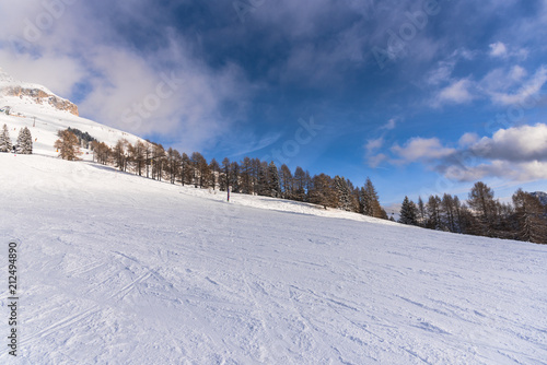 Winter in Dolomites Mountains