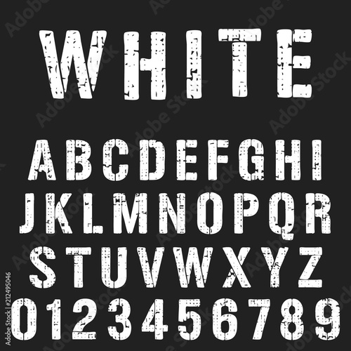 Stencil alphabet font template